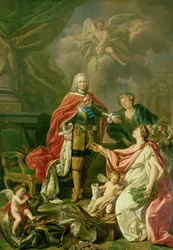 Ferdinand VI (1713-59) als Patron der Künste und Wissenschaften, 1754